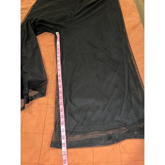 Xscape by Joanna Chen Black Sheer Overlay Wide-Leg Pants Women's Size XL - Picture 9 of 9